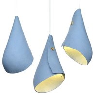 Baby Blue Felt Wrap Lampshade