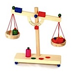 pretend wooden scales