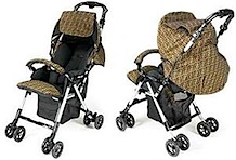 ZUCCA BLACK STROLLER BY APRICA FOR FENDI  