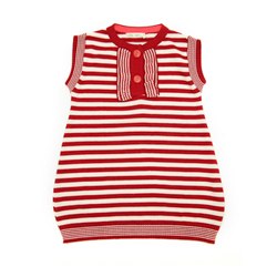 Lille Barn Organic Cotton Knit Red Stripe Dress