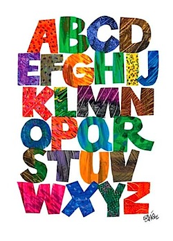 abc print from eric carle's decorative prints