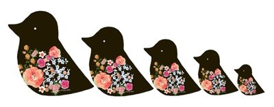 Clare Nicolson's Dolly Birds in black