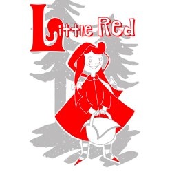 red riding hood print by the yellow house