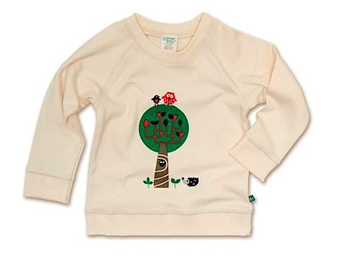 Cream Tree Sweatshirt by Green Baby