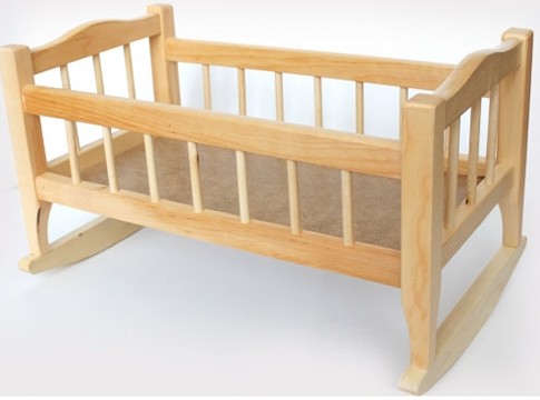 Wooden Doll Bed