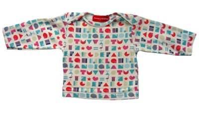 Alphabet print long sleeve t-shirt by Flamingos & Dominoes