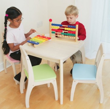 Junior Wooden Table And 4 Chair Set, Toddler Wooden Table And Chairs Uk