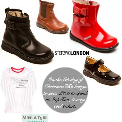 Sixth Day of Christmas – Win Â£100 to spend at Step2wo and a Mini A Ture T-Shirt