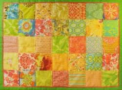 Lemon Pink cot quilt