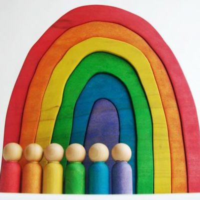 There Once Was a Crooked Rainbow Wooden Decoration
