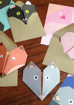 Lollipop Designs Animal Origami notecards