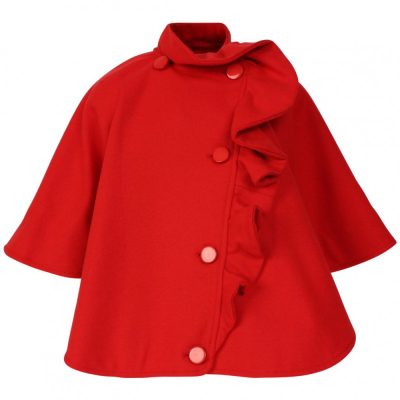 Hot on the high street: French Connection frilled winter cape