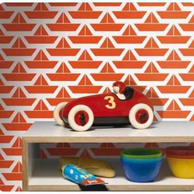 Funkywalls Red Boats wallpaper