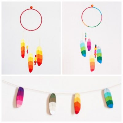 Feathers baby mobiles from Made by Mosey