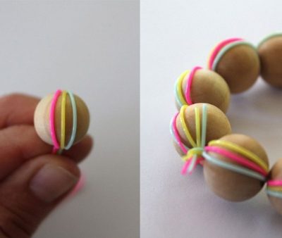 Make Your Own: wooden bead bracelet