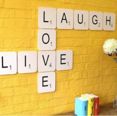 Scrabble wall art