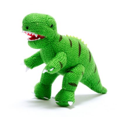 Best Years mini knitted dino rattles