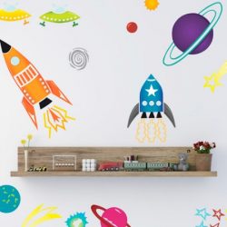Space themed wall stickers