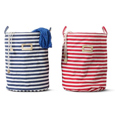 Hot on the high street: Tiger Stores striped canvas laundry bags