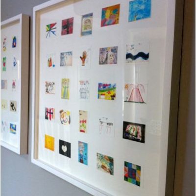 Inspiration: Make a framed collage of your child’s artwork