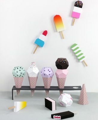 Paper ice cream printables