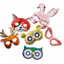 Rice DK sequin animal masks