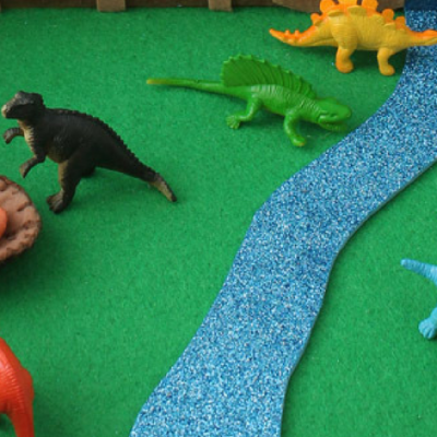 Make your own: Dinosaur small world in a suitcase