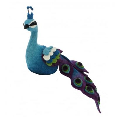 Fiona Walker England Felt Peacock Bookend