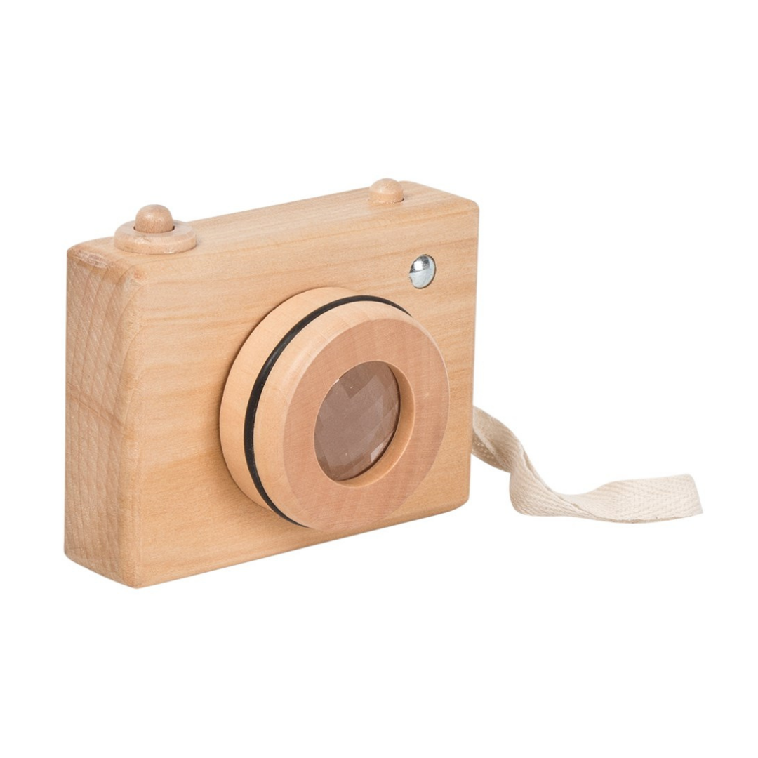 Wood Little wooden camera, £15, Alex & Alexa.