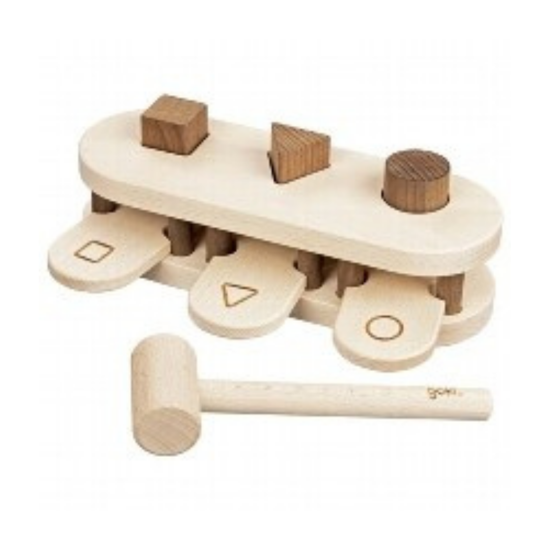 Goki wooden hammer bench, £23, Cissy Wears.