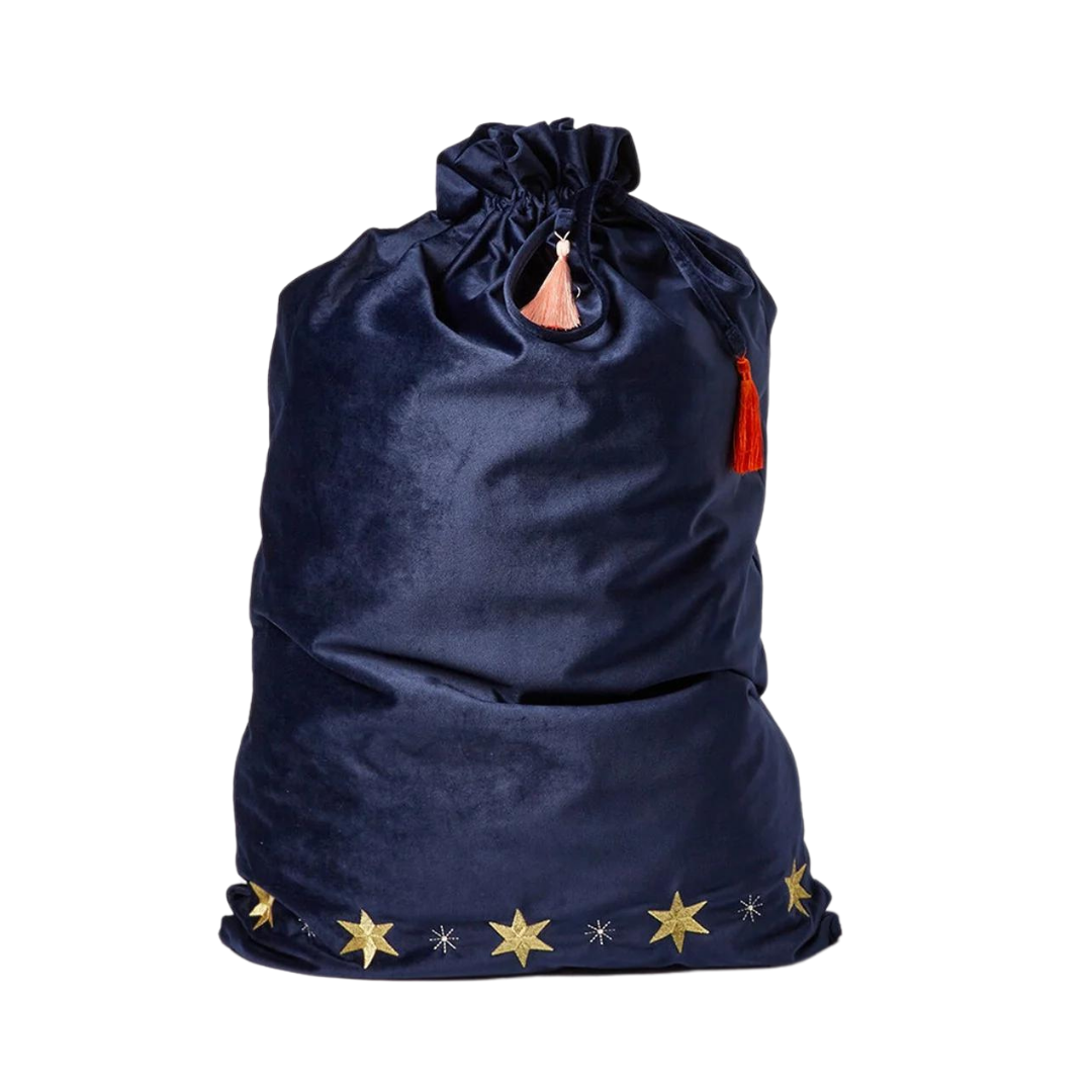 Velvet star sack, £32.50, Oliver Bonas.