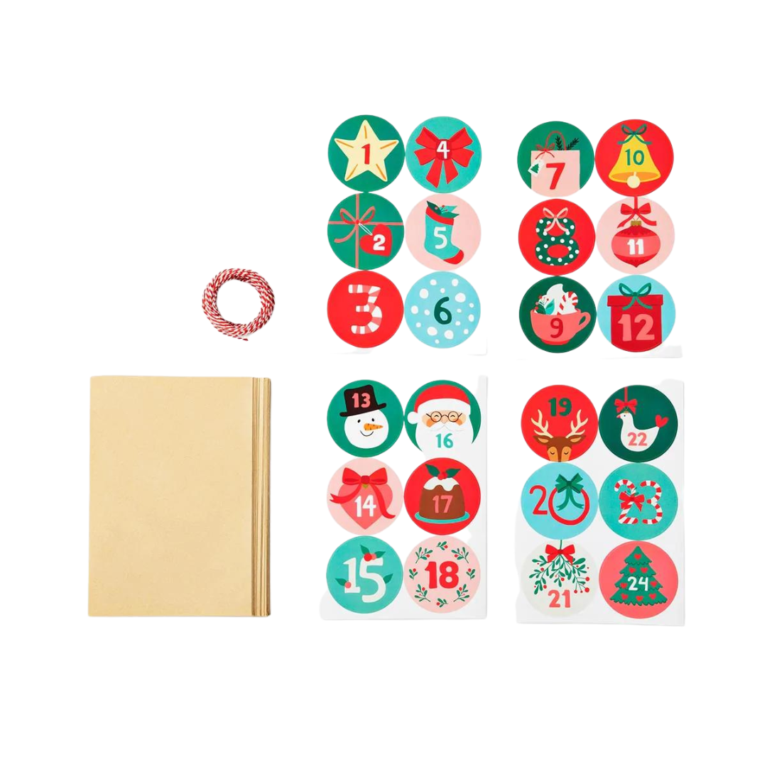 Advent gift bags and stickers, £3, Flying Tiger