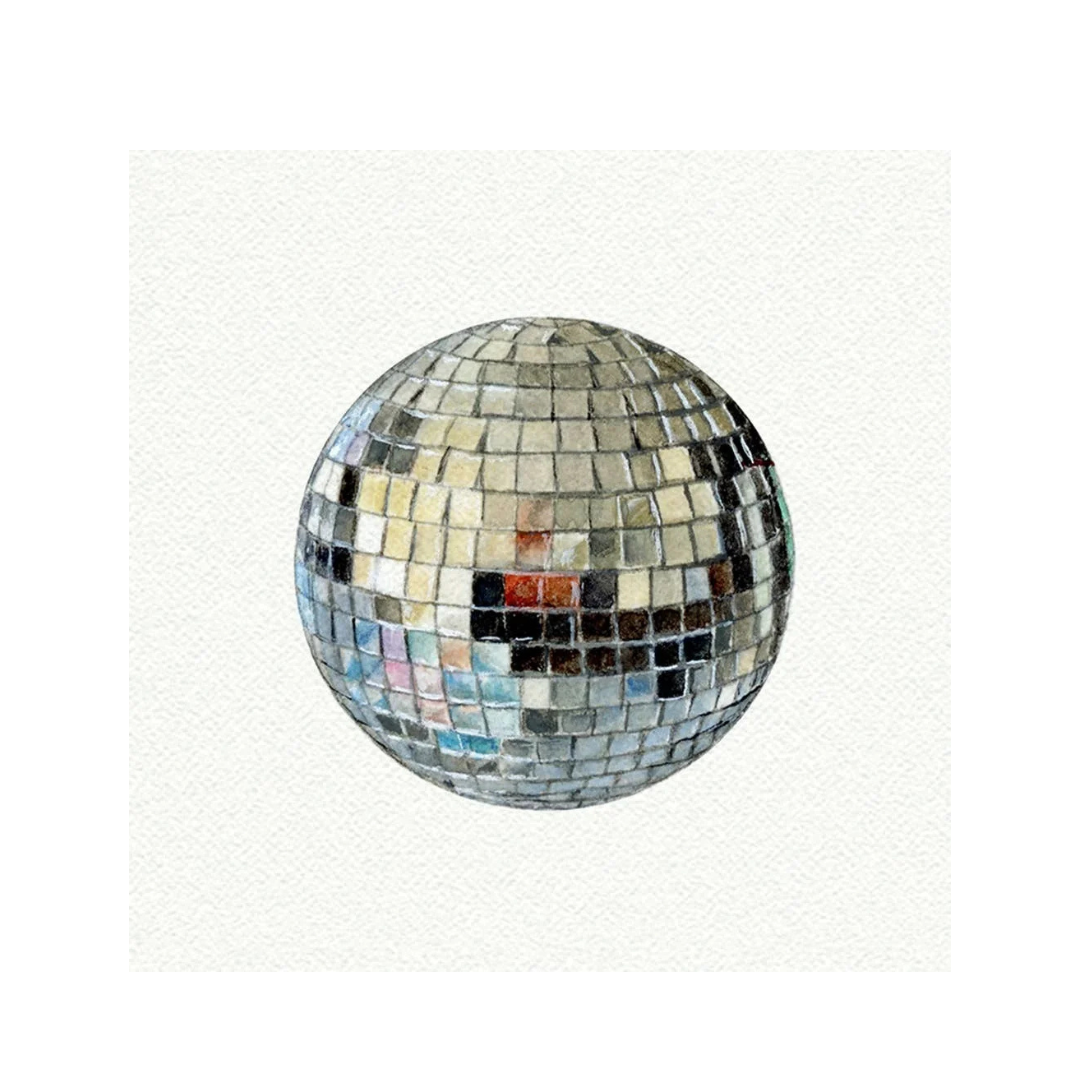 Karen Libecap miniature Disco Ball art print, £20, Mamie Darling