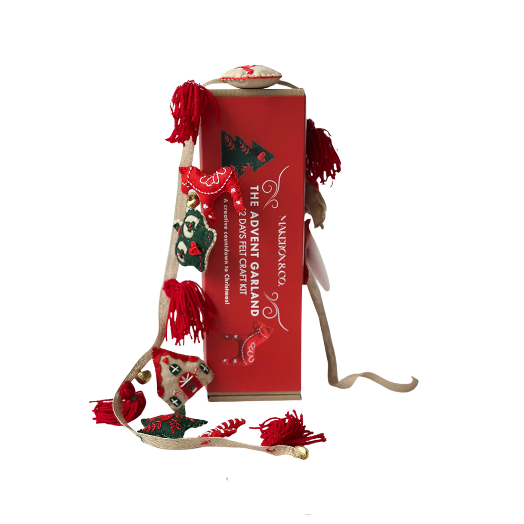 Felt garland kit, £32, Makebox & Co 